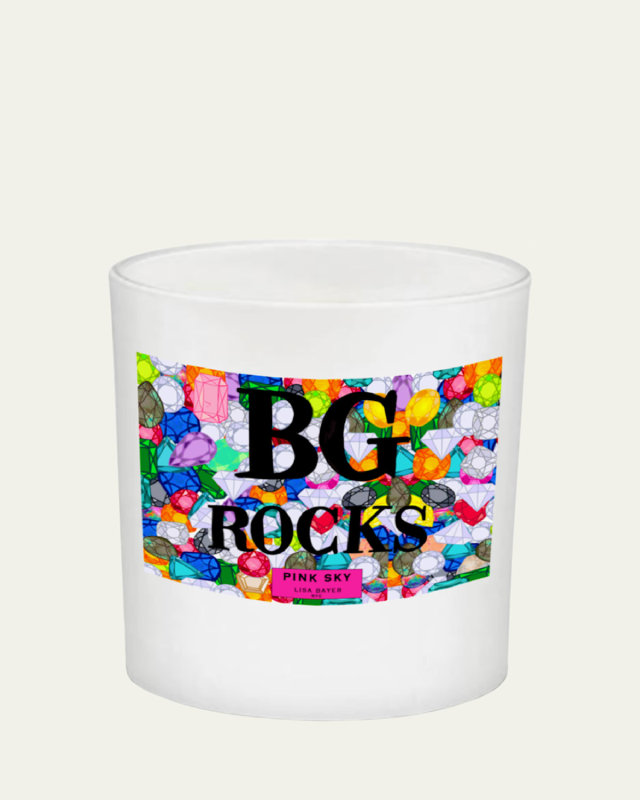 12 Oz. BG Rocks Scented Candle in White Vessel, Pink Sky Scent